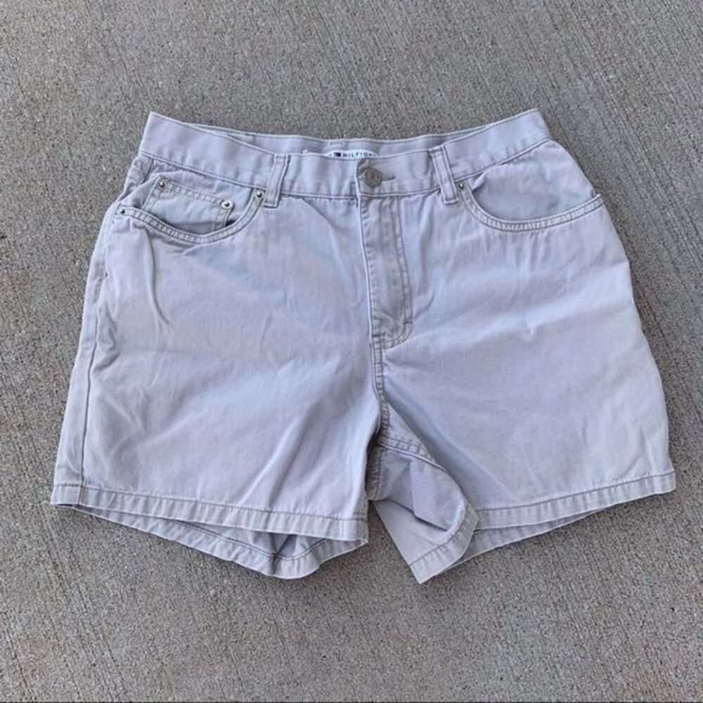 Tommy Hilfiger Women’s Juniors Khaki Work Casual vintage Y2K Booty shorts long